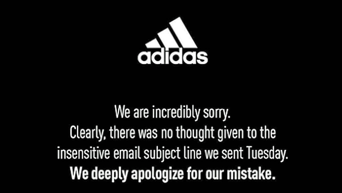 Das war wohl nix - via Twitter entschuldigte sich Adidas.