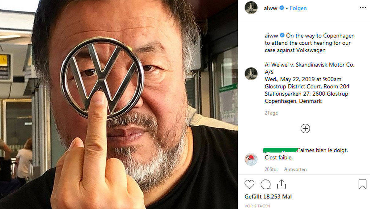 Der Künstler Ai Weiwei legt sich mit VW an: "Sie stehen nicht über dem Gesetz."
