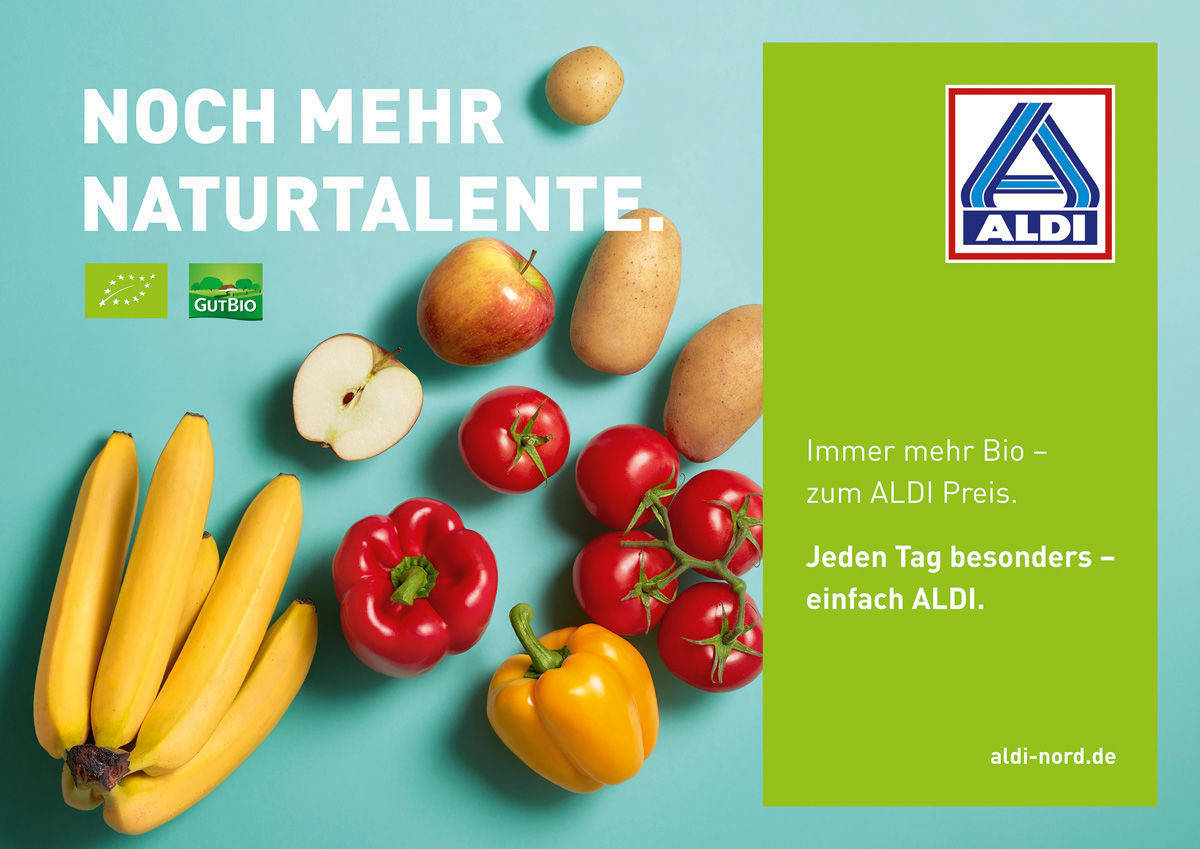 Ein Plakatmotiv von Aldi