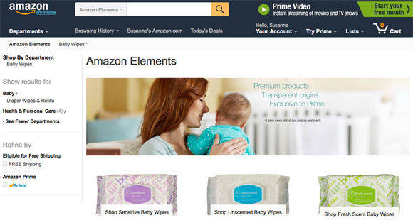 Drogerieprodukte für Prime-Kunden in den USA gibt es schon, nun sollen weitere Eigenmarken bei Amazon folgen.