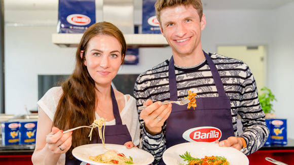 Lisa und Thomas Müller werben für Barilla.