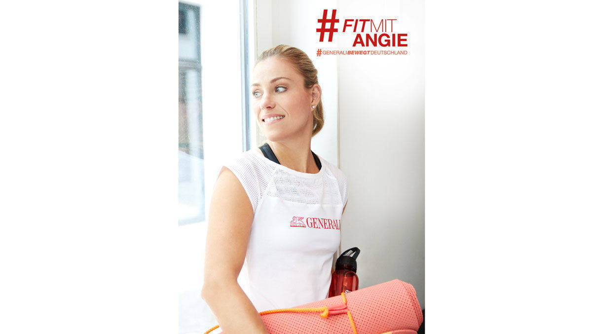 Angelique Kerber wird für Generali zur Personal Trainerin.