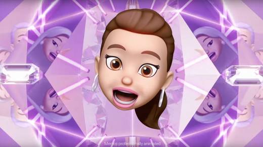Ariana Grandes Memoji gibt für Apple den Song "7 Rings" zum Besten.