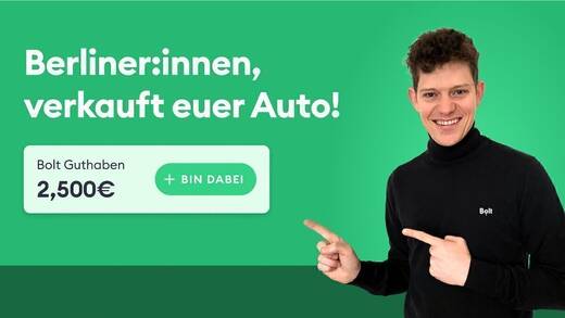 Berliner:innen können sich ab sofort bewerben, ihr Auto an Bolt zu verkaufen. Am Ende bekommt jedoch nur eine Person den großen Preis.
