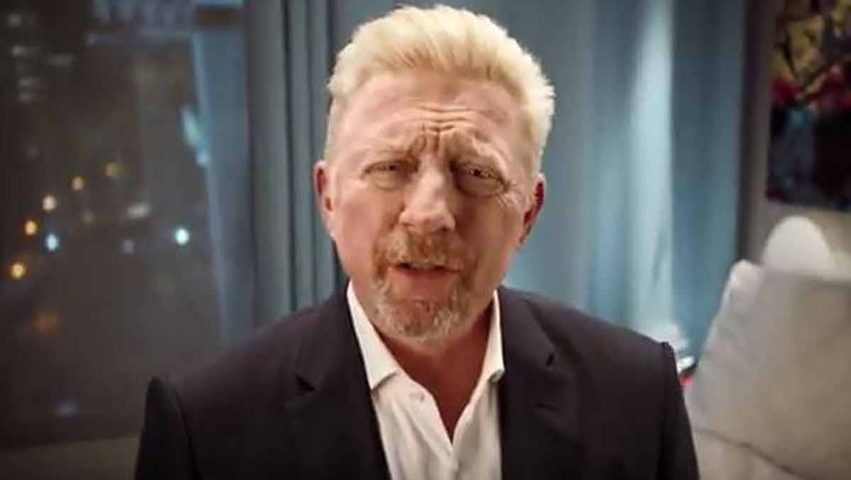 Boris Becker spricht in einem B&B Hotel über seine Insolvenz