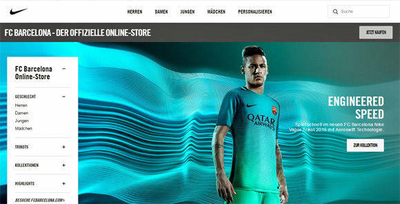 Mit seinem Barça-Shop verdient Sportausrüster Nike viel Geld.