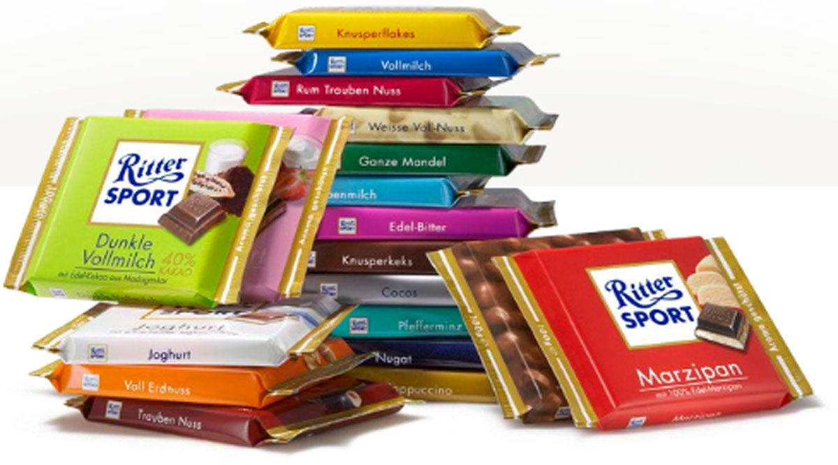 Ritter Sport setzt aufs Quadrat.