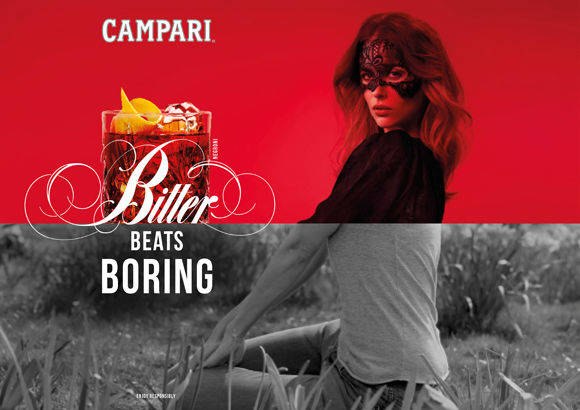 Eines der Motive aus der neuen Campari-Kampagne.