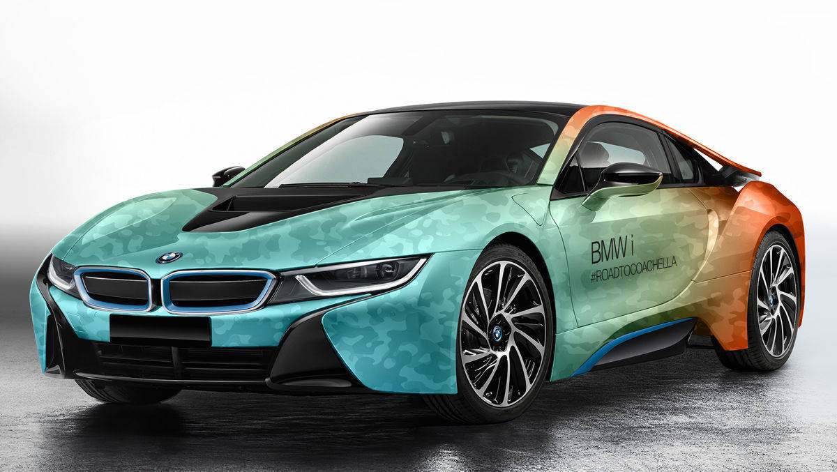 BMW i 8 im Coachella-Design.