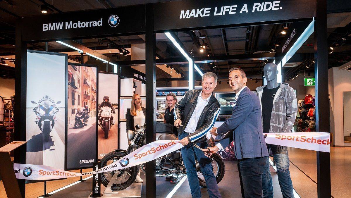 Die Eröffnung des BMW-Pop-up-Stores bei Sport Scheck in München.