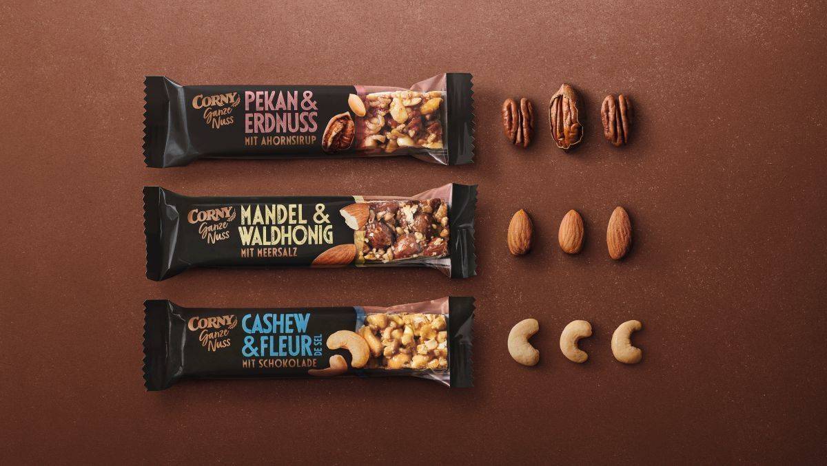 Wirkt hochwertig und wird nur einzeln verkauft: Der Premium-Riegel von Corny.