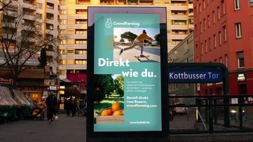 CrowdFarming startet eine deutschlandweite OOH-Kampagne.