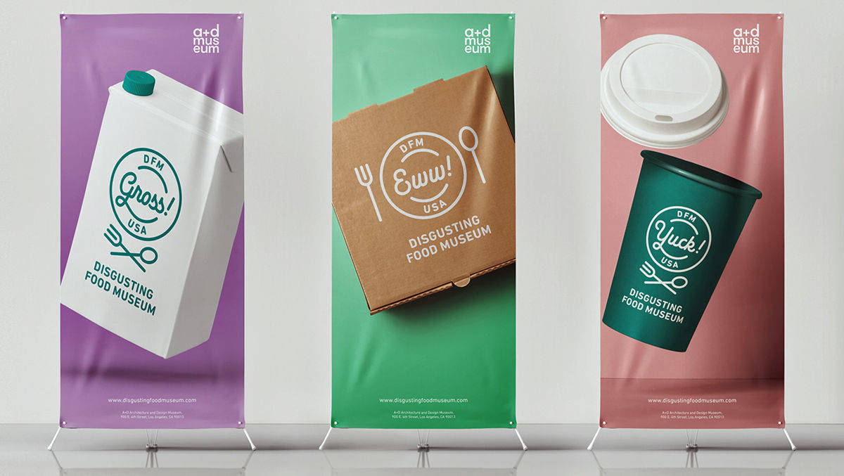 Das Museum imitiert das Branding einer Food-Marke.
