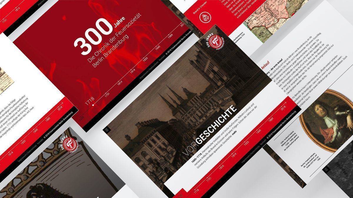 Zum 300. Geburtstag der Feuersozietät gab's eine crossmediale Chronik und eine neue Werbekampagne.
