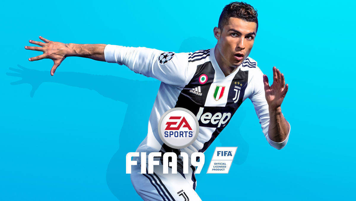 Cristiano Ronaldo wirbt für das Spiel FIFA 19 von EA Sports.