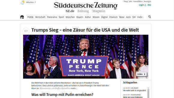 Der Sieg für Donald Trump ist weltweit das beherrschende Thema.
