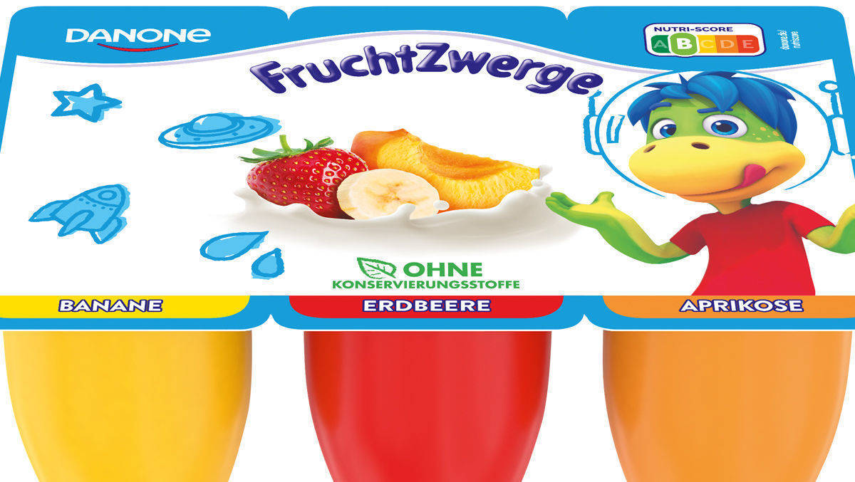 Als erstes Produkt in Deutschland tragen die Fruchtzwerge von Danone ab sofort das Nutri-Score-Label.