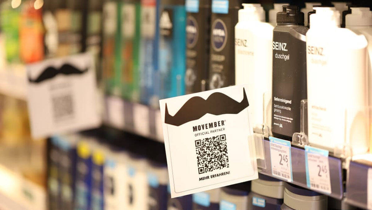 Die Kooperation mit Movember macht dm in seinen Märkten sichtbar
