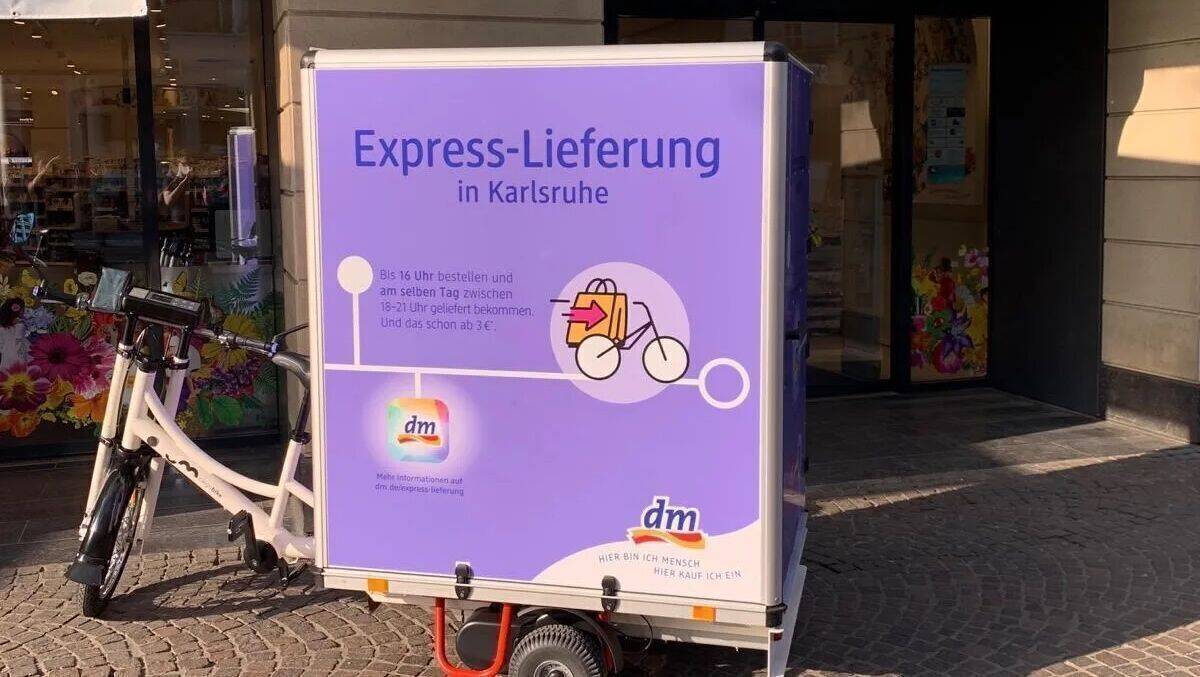 Lieferung per Lastend: Das bietet dm nun in Karlsruhe an.
