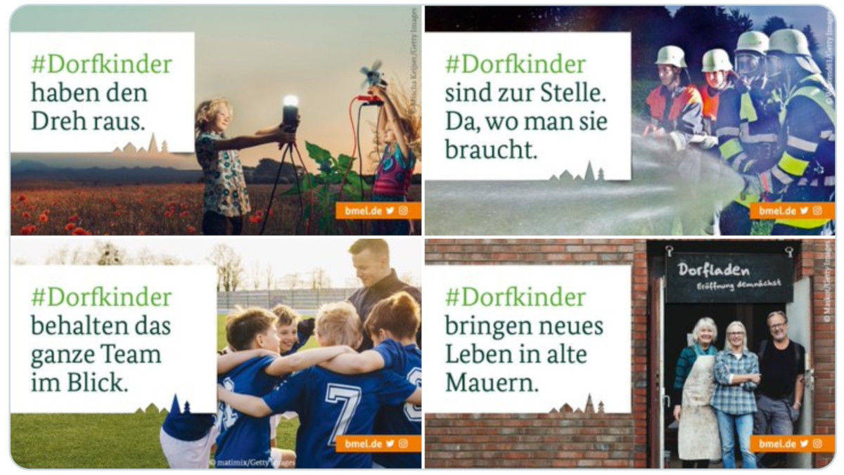 Mit diesen Motiven will das BMEL für ländliche Regionen werben.