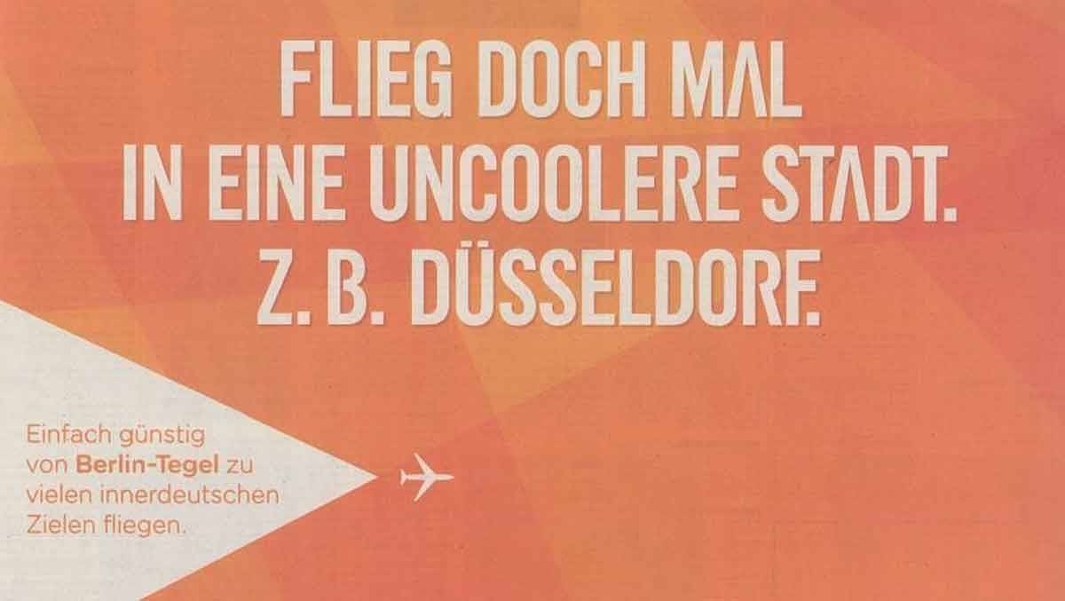 Easyjet tritt den Düsseldorfern auf die Füße ...