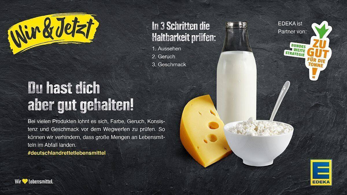 Edeka klärt darüber auf, wie man ganz einfach erkennt, ob Lebensmittel noch gut sind.