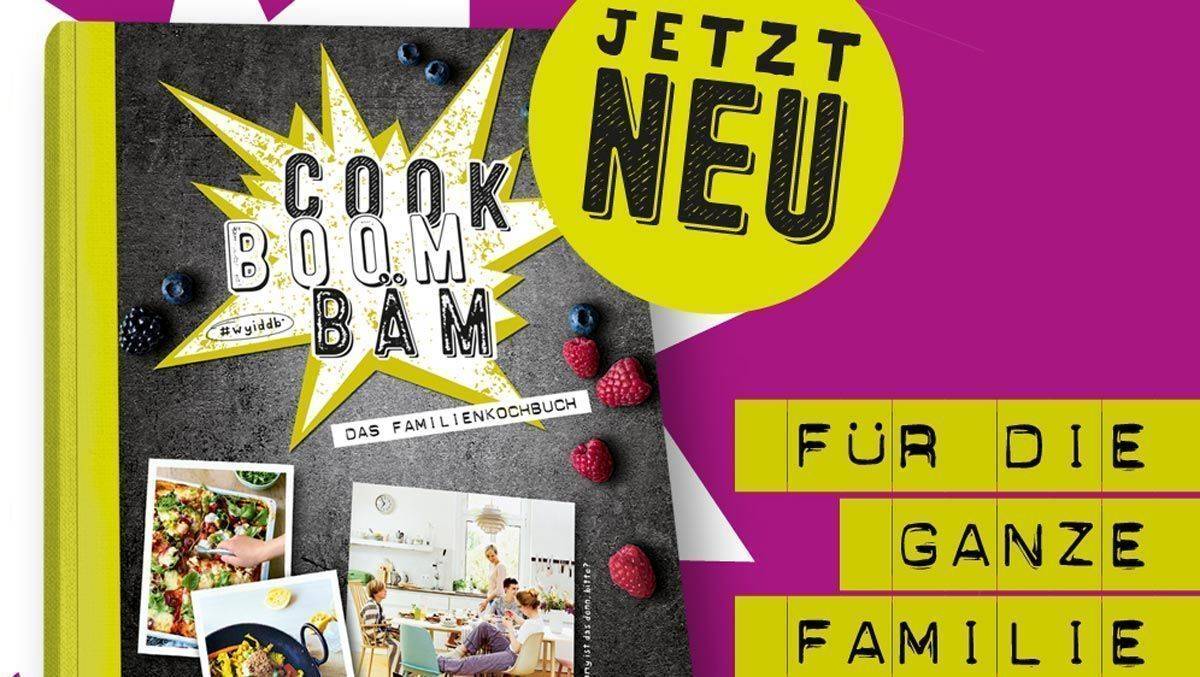 Teaser-Motiv für das Familienkochbuch "Cook Boom Bäm" von Edeka.