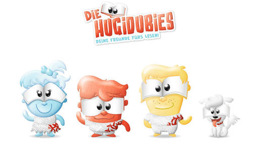 Kindgerechte Marke: Die Hugidubies. Deine Freunde fürs Lesen.