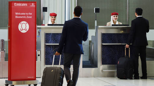 Die Bereiche, in denen biometrische Geräte installiert sind, werden laut Airline deutlich gekennzeichnet.