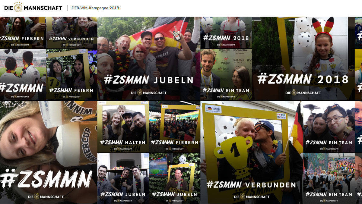 Die DFB-Kampagne 2018 #ZSMMN beschwört den Zusammenhalt. 