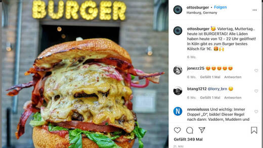 Die Kette Otto´s Burger testet Cannabis auf ihren Burgern.