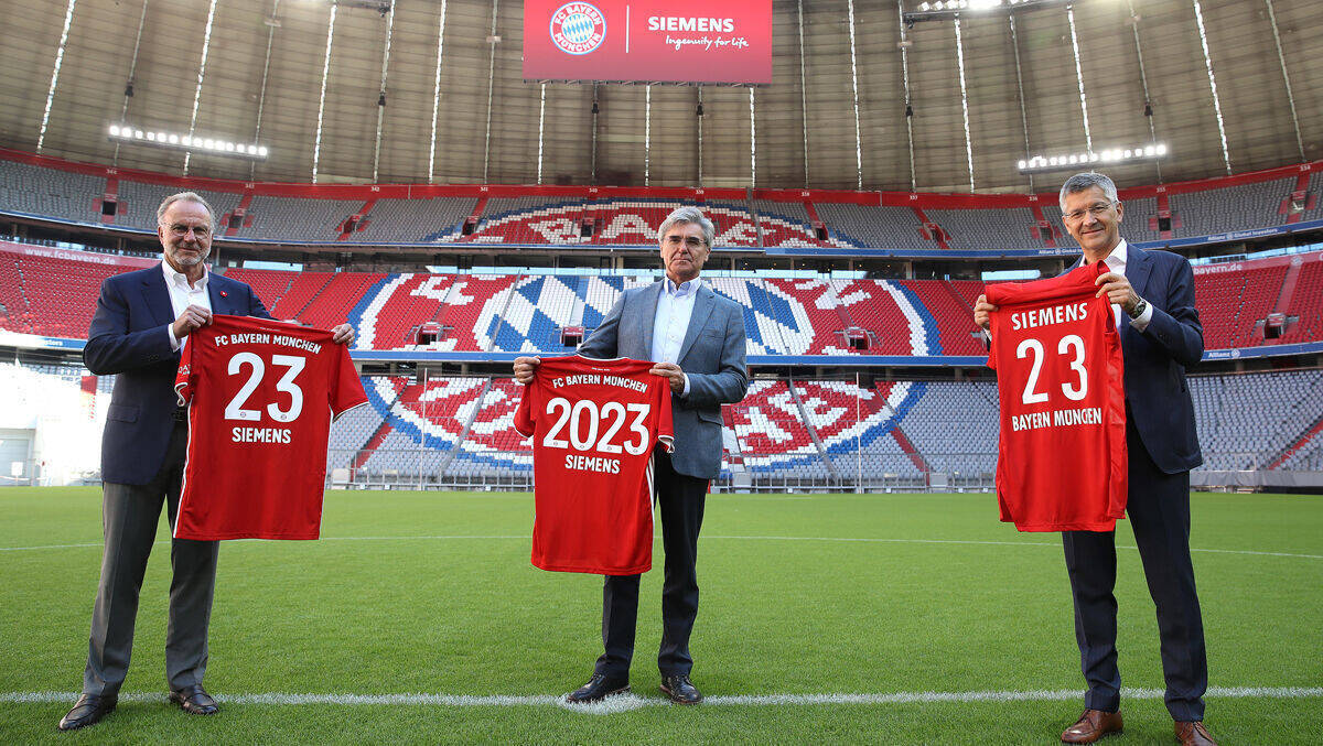 Karl-Heinz Rummenigge (l.), Joe Kaeser und Herbert Hainer.