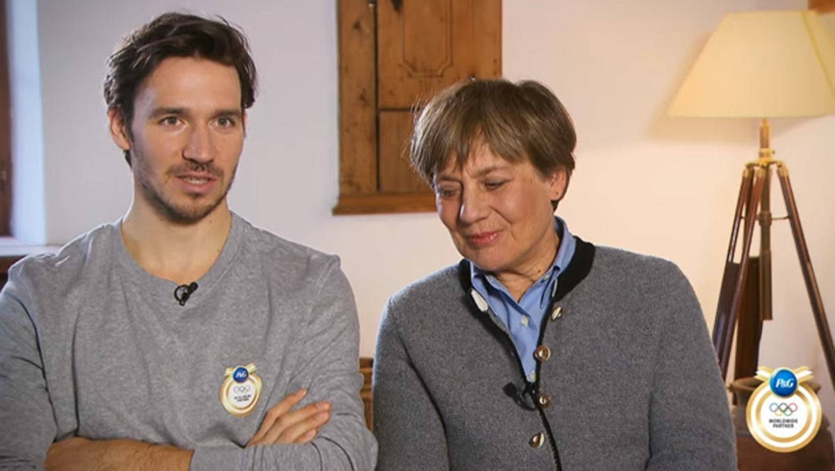Wieder für Procter & Gamble anlässlich der Olympischen Spiele im Einsatz: Felix Neureuther und seine Mutter Rosi Mittermaier.