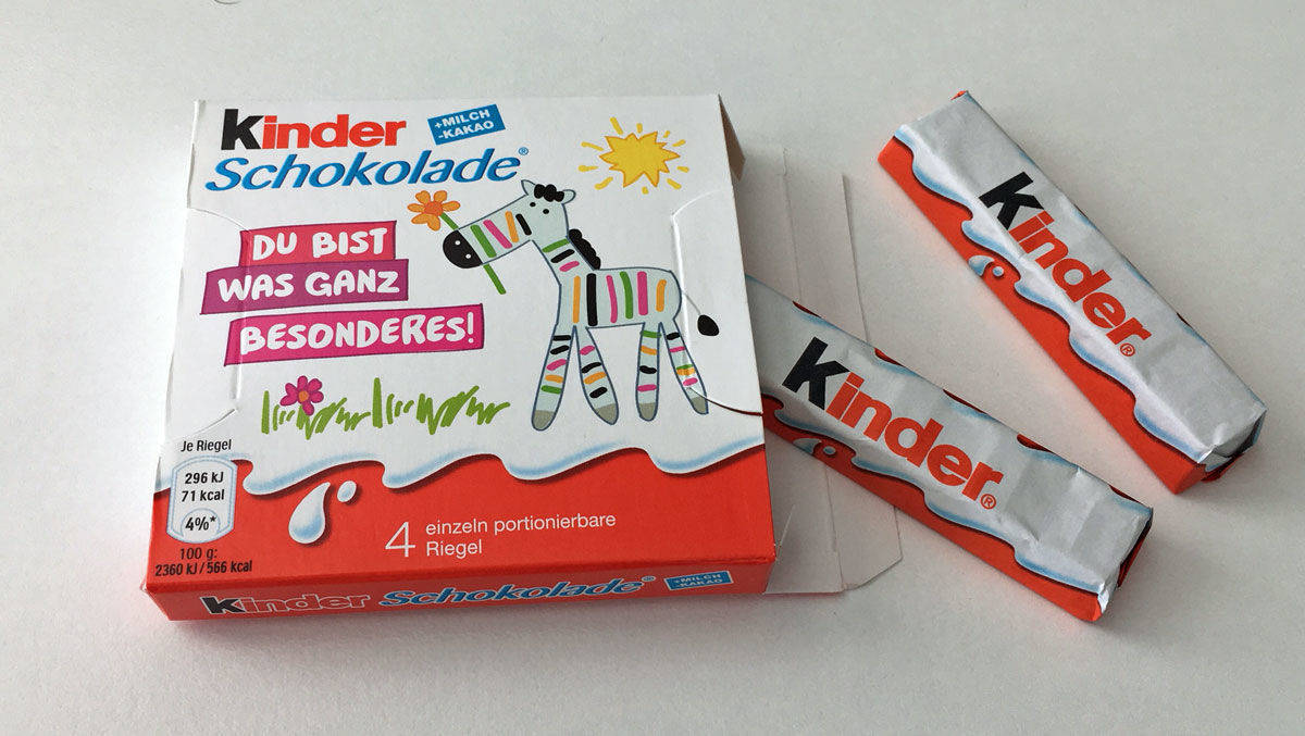 Bald als Eissorte? Kinder-Schokolade von Ferrero.