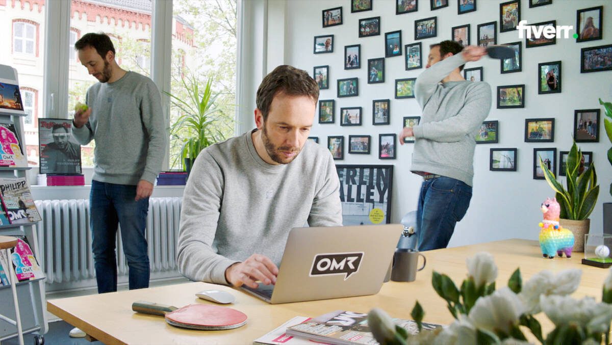 Philipp Westermeyer in seinem OMR-Headquarter in Hamburg.