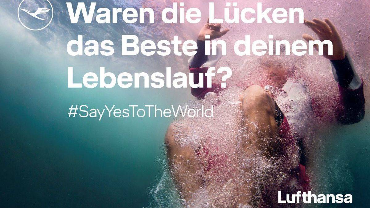 Lufthansa gewinnt Gold für die Kampagne "SayYesToTheWorld".