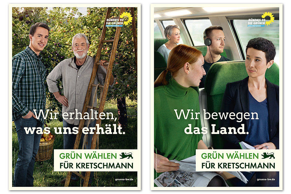 Grüne Wahlkampagne: Alles auf Kretschmann | W&V
