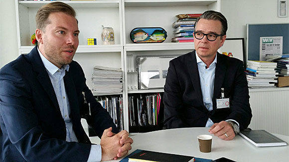 "Kicker.tv – Der Talk": Martin Schumacher, "Kicker" (l.), und Christian Struck, Grundig, arbeiten mit Eurosport zusammen.