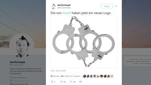 Schlechte Bild-Auswahl: Audi-Chef Rupert Stadler vor dem Aufzug. Geht es nach oben oder unten?
