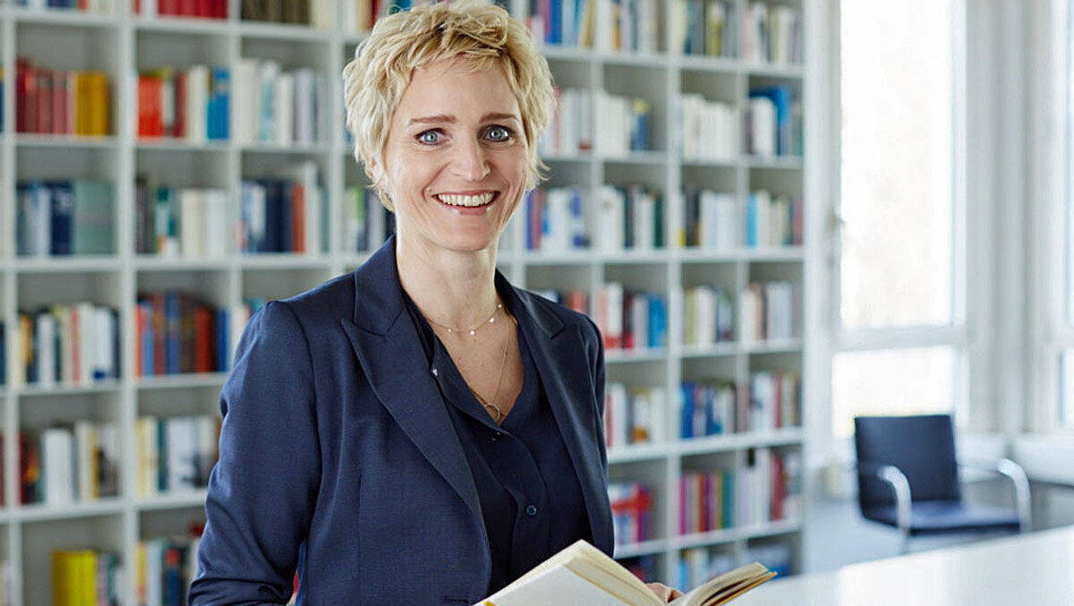 Nina Hugendubel, die geschäftsführende Gesellschafterin der Buchhandlung