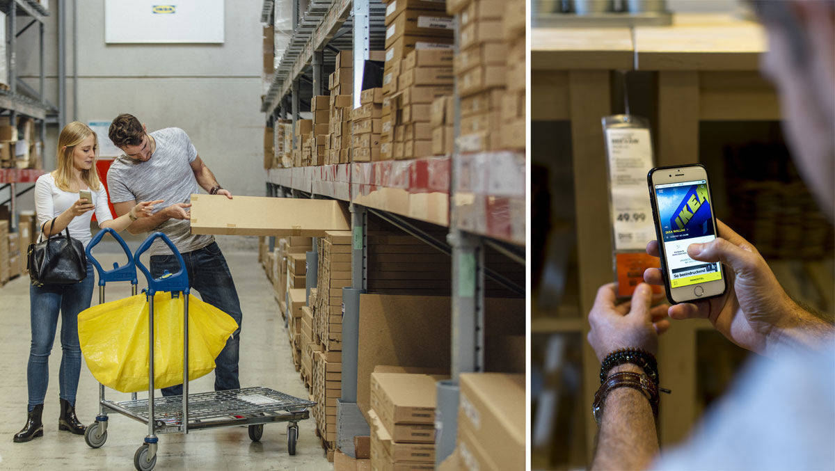 Im Laden alles selbst holen (l.) oder im Netz bestellen: Beides bietet Ikea an.
