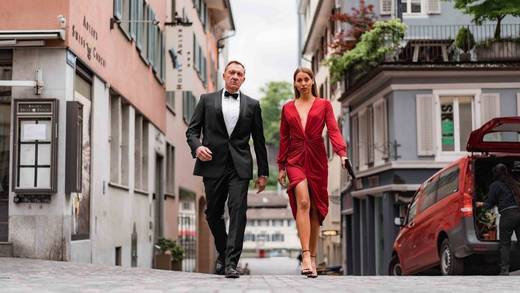 James Bond unterwegs in der Schweiz.