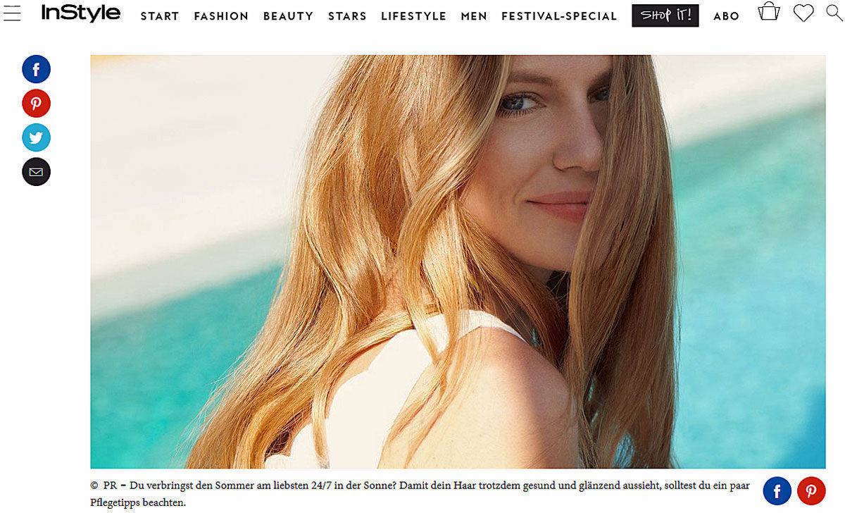 Sheer Blonde by John Frieda: So sieht der native Auftritt bei Instyle.de aus.
