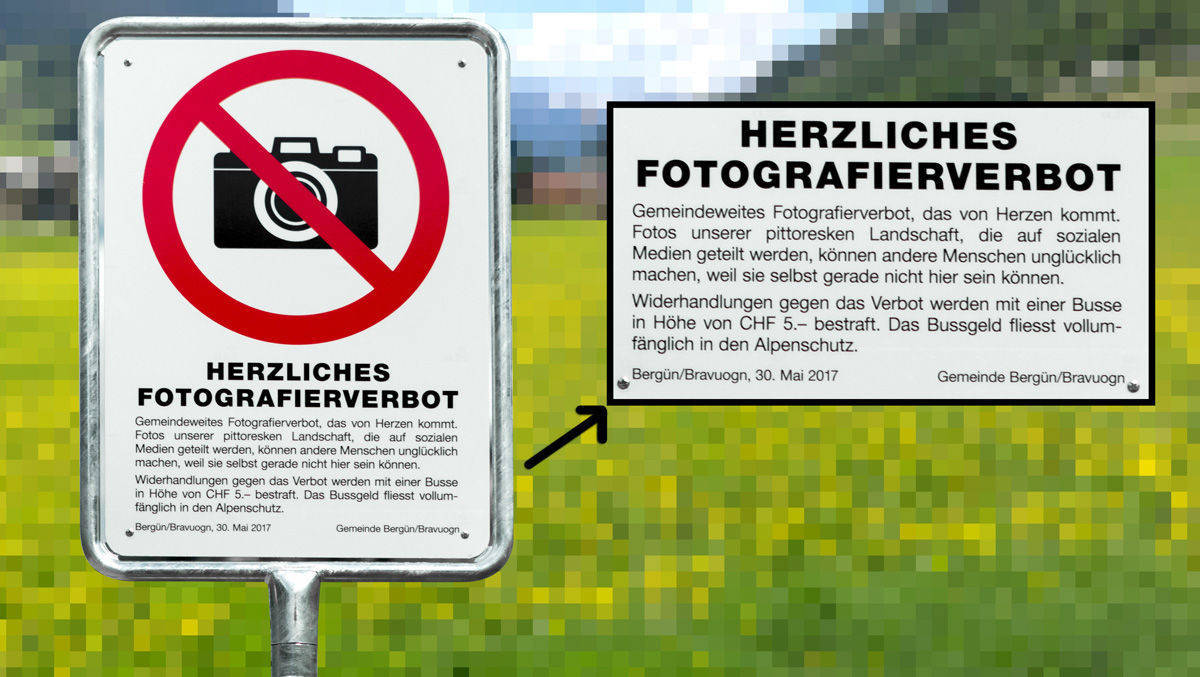Die Gemeinde hat das "herzliche Fotografierverbot" beschlossen.