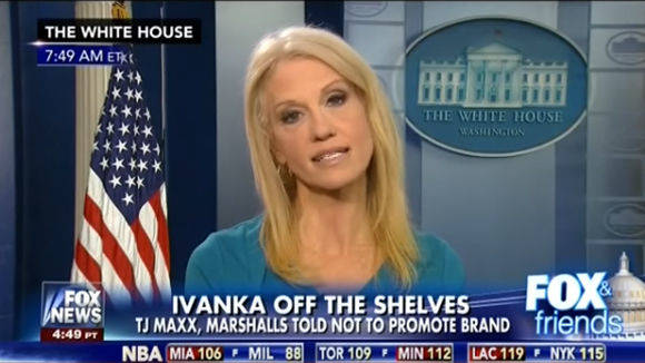 "Kauft Ivankas Sachen", forderte Kellyanne Conway die US-Bürger am Donnerstag im Sender Fox auf.