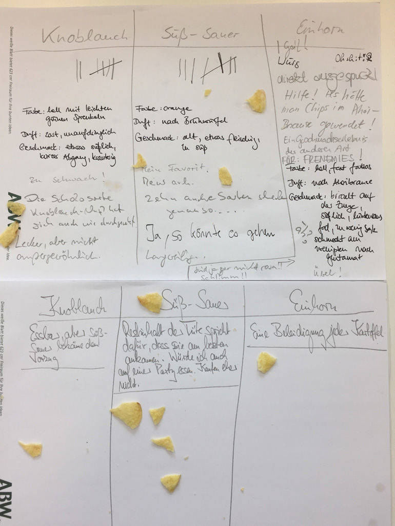 Chips-Tasting für Fortgeschrittene.