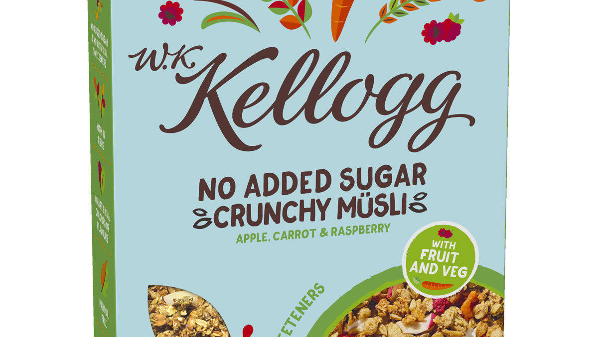 Fruits & Veggies: Das neeue Kellogg's-Müsli enthält Äpfle, Himbeeren und Karotten.
