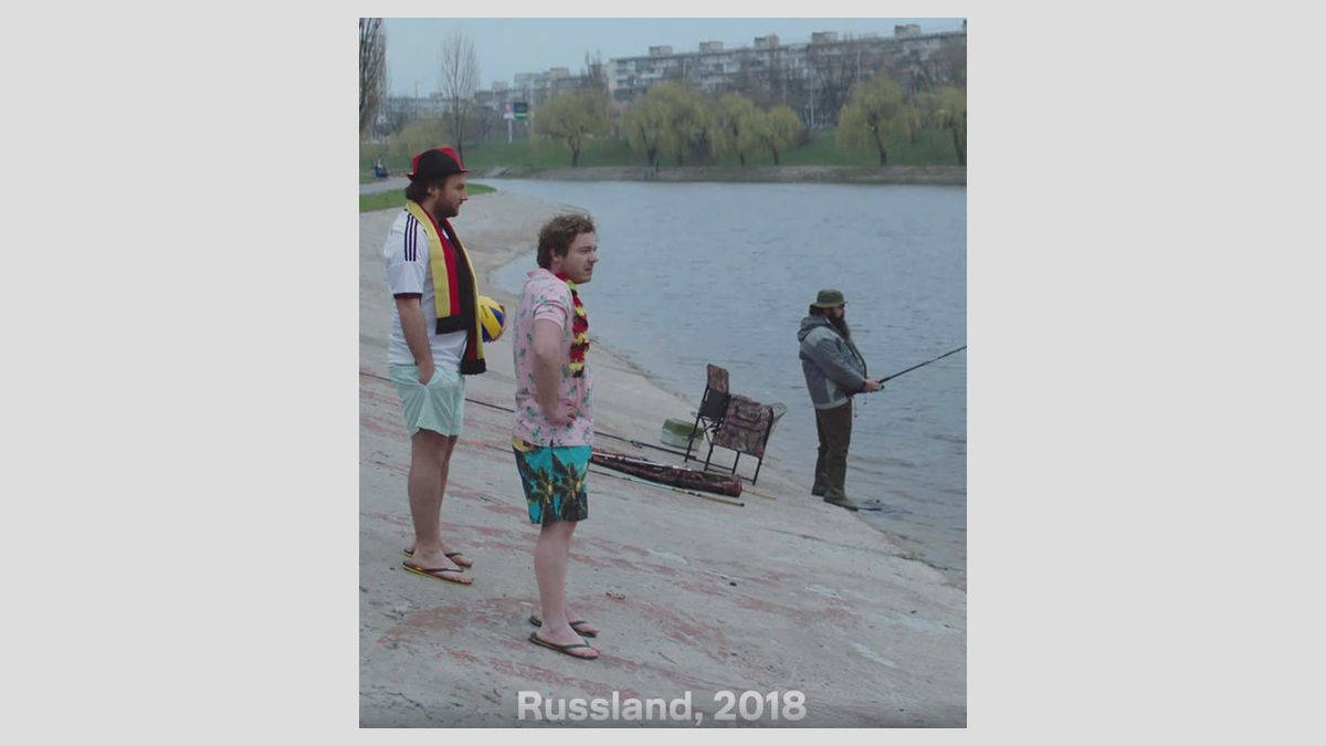 Das Ufer liegt in Kiew, nicht in Moskau.