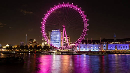 Das London Eye.