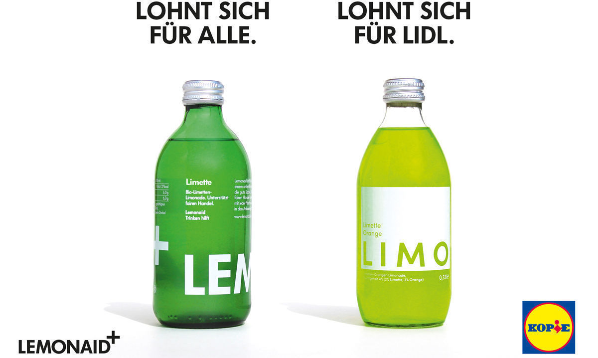 Lemonaid kritisiert Lidl wegen Limo-Plagiat W&V.